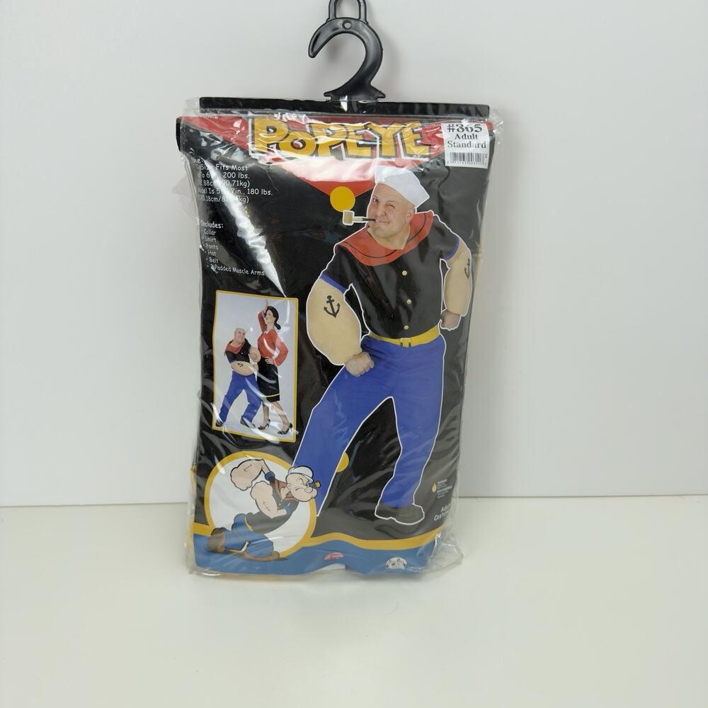 POPEYE the Sailor Adult Costume TV Cartoon Character One Size NEW IN PACKAGE